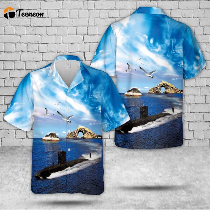 Royal Navy Hms Tireless (S88) Hawaiian Shirt Gift For Dad Father Days 1