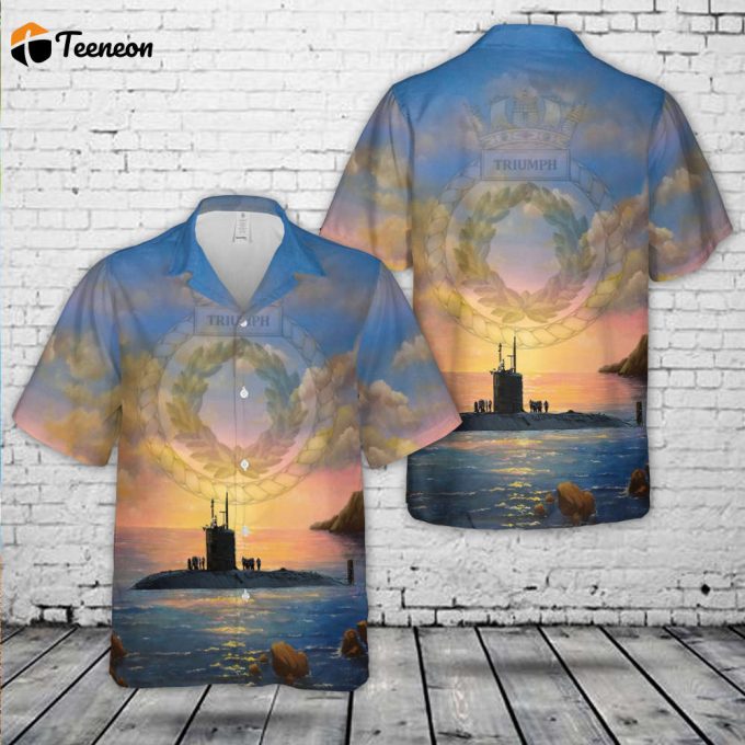 Royal Navy Hms Triumph (S93) Hawaiian Shirt Gift For Dad Father Days 1