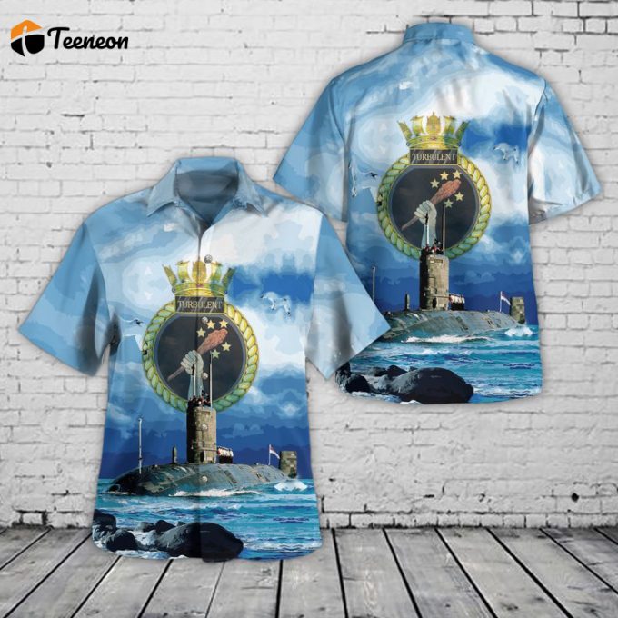 Royal Navy Hms Turbulent (S87) Hawaiian Shirt Gift For Dad Father Days 1