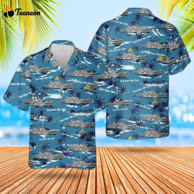 Royal Navy Rn Hms Ark Royal (R07) Invincible-Class Aircraft Carrier Hawaiian Shirt Gift For Dad Father Days 1