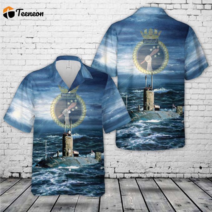 Royal Navy Trafalgar-Class Submarine Hms Turbulent (S87) Hawaiian Shirt Gift For Dad Father Days 1