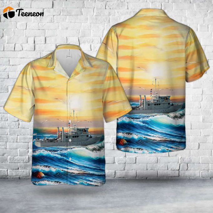 Royal New Zealand Navy Hmnzs Kiwi (P3554) Moa-Class Patrol Boat Hawaiian Shirt Gift For Dad Father Days 1