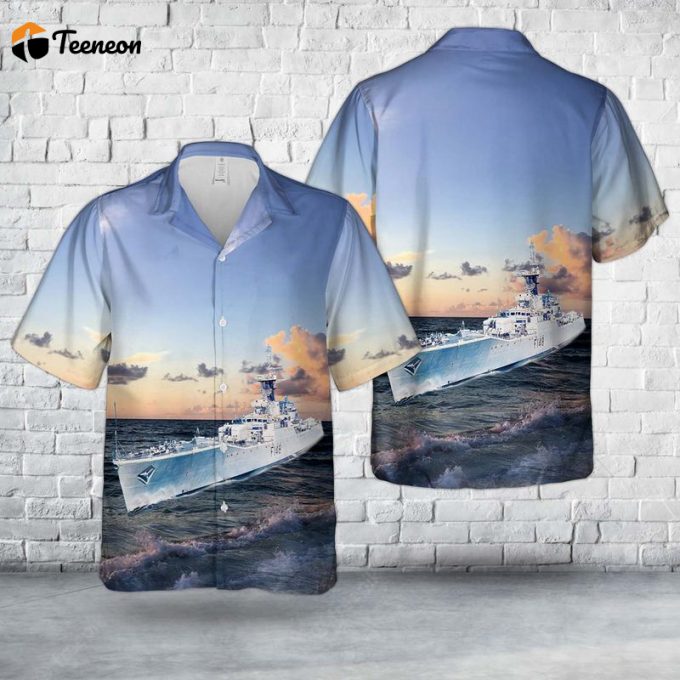 Royal New Zealand Navy Hmnzs Taranaki (F148) Hawaiian Shirt Gift For Dad Father Days 1