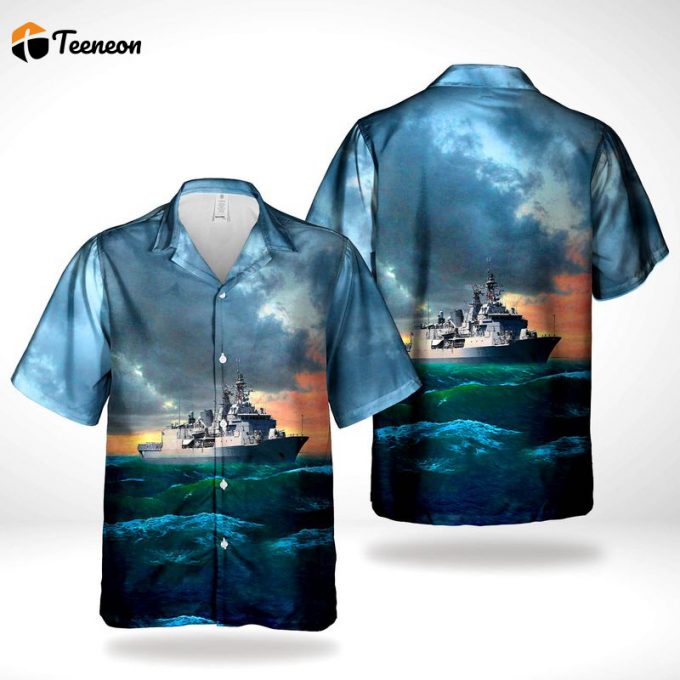 Royal New Zealand Navy Rnzn Hmnzs Te Kaha F77 Hawaiian Shirt Gift For Dad Father Days 1