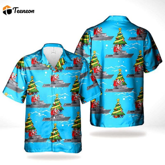 Royal New Zealand Navy Rnzn Hmnzs Wellington (P55) Christmas Hawaiian Shirt Gift For Dad Father Days 1