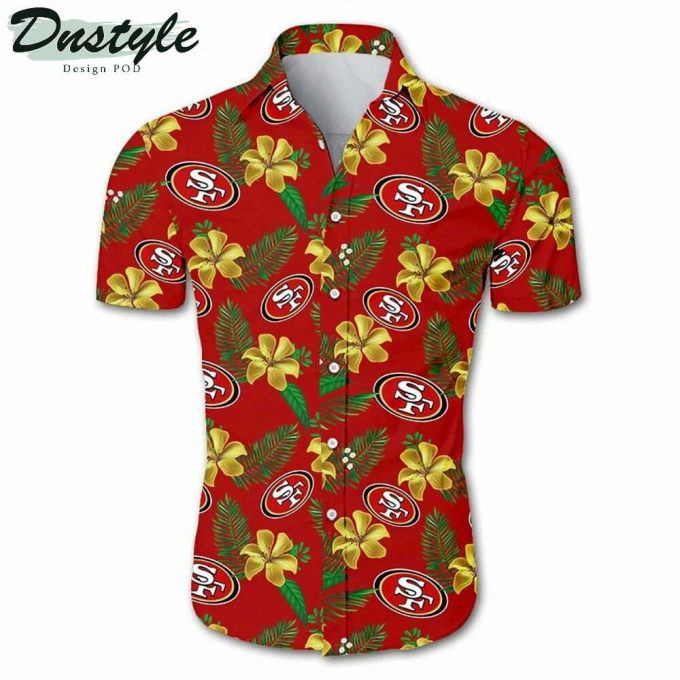 San Francisco 49Ers Floral Hawaiian Shirt 1