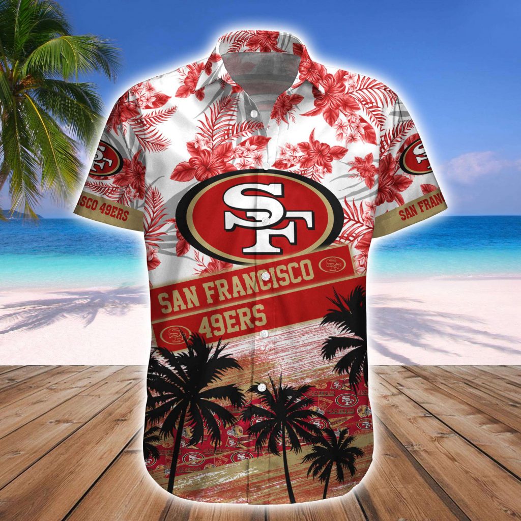 San Francisco 49Ers Hawaiian Shirt And Beach Short 14
