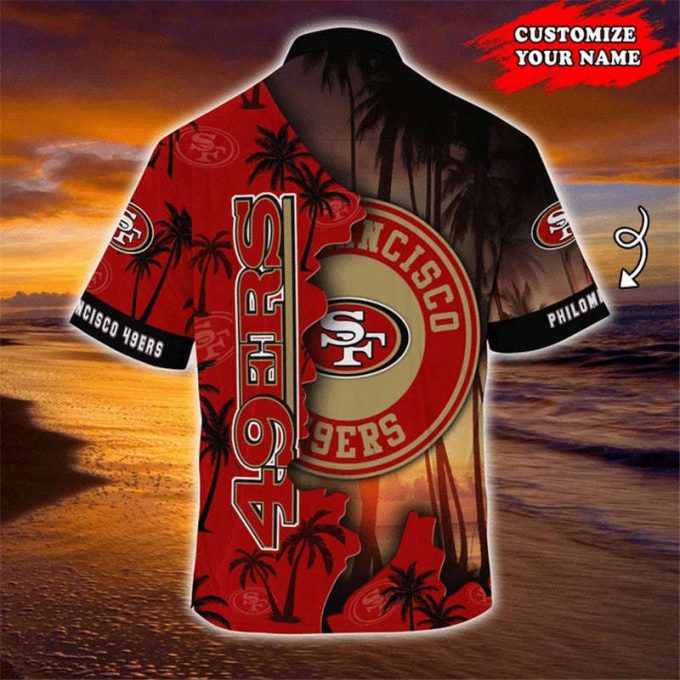 San Francisco 49Ers Hawaiian Shirt Customize Your Name 2