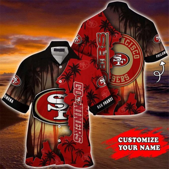 San Francisco 49Ers Hawaiian Shirt Customize Your Name 3