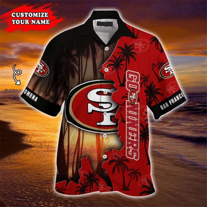 San Francisco 49Ers Hawaiian Shirt Customize Your Name 1
