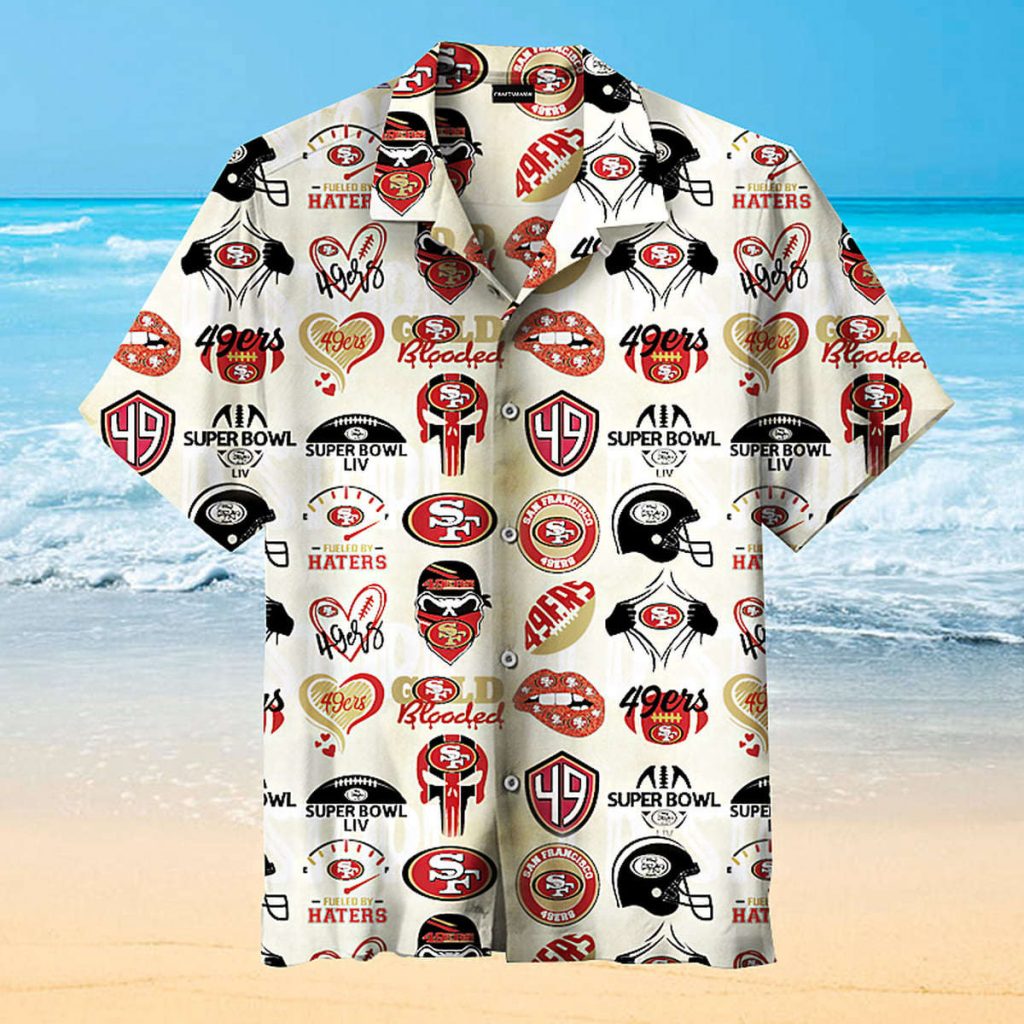 San Francisco 49Ers Print Short Sleeve Hawaiian Shirt 2