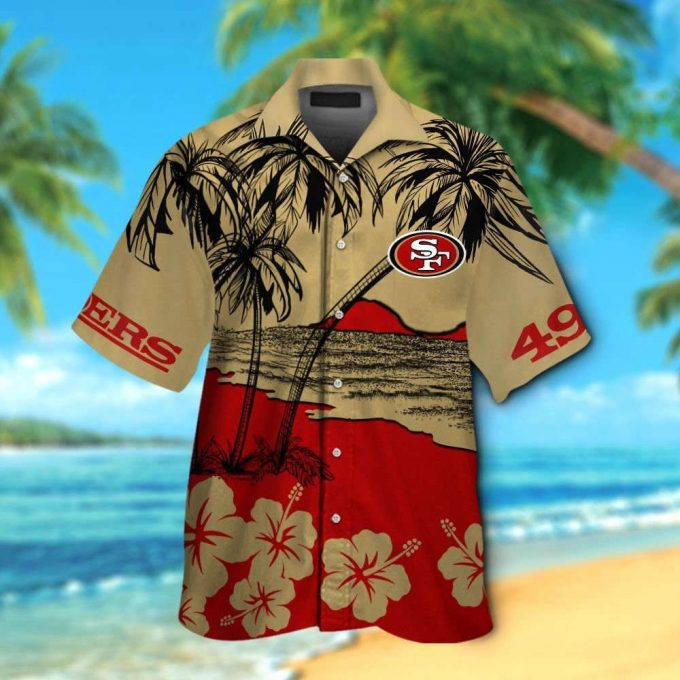 San Francisco 49Ers Short Sleeve Button Up Tropical Aloha Hawaiian Shirt Set For Men Women Gift For Fans 1