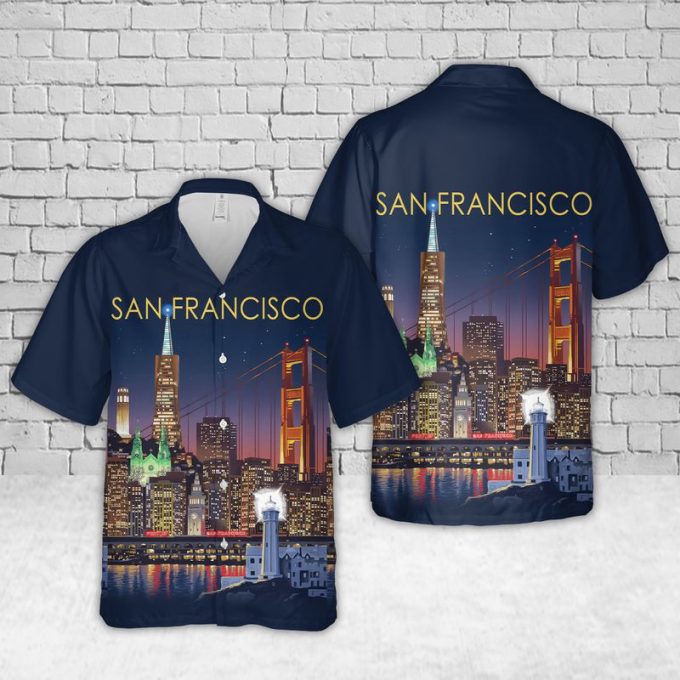 San Francisco, California, Skyline At Night Hawaiian Shirt Gifts 2024Gifts 2024 1