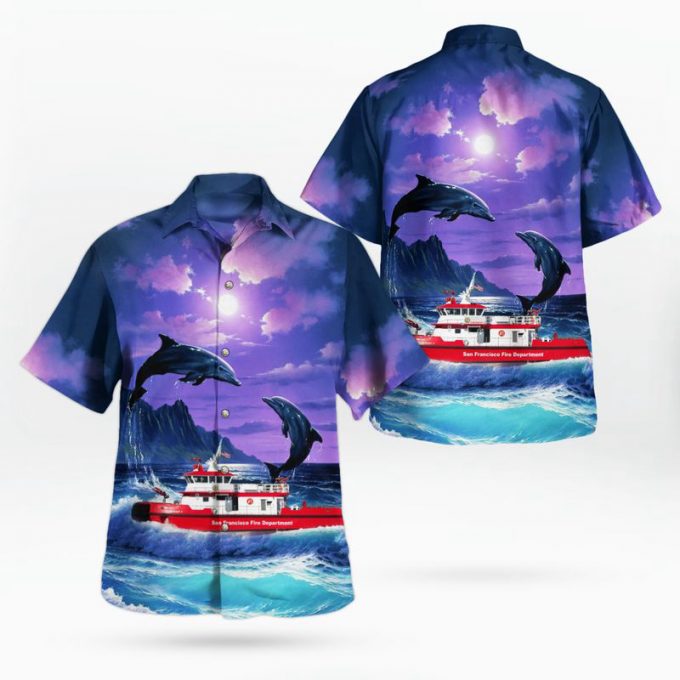 San Francisco Fire Department, Fire Boat, California Hawaiian Shirt Gifts 2024Gifts 2024 1