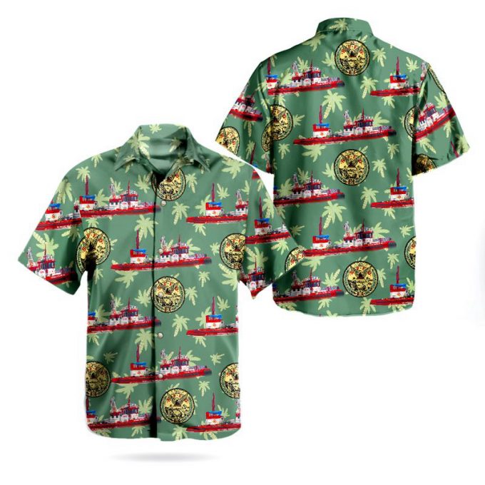 San Francisco Fire Department (Sffd) Fireboat Phoenix Hawaiian Shirt 1