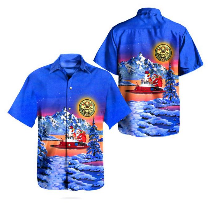 San Francisco Fire Department (Sffd) Guardian Fireboat Christmas Hawaiian Shirt 1