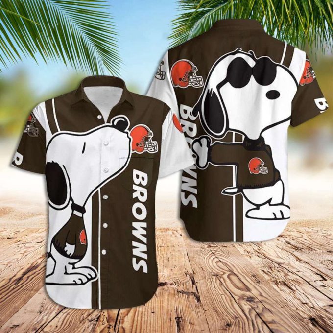 Snoopy Hawaiian Shirt Cleveland Browns Snoopy Hawaiian Shirt 2