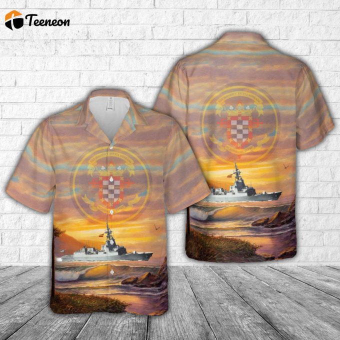 Spanish Navy Armada Espanola Frigate Alvaro De Bazan (F-101) Hawaiian Shirt Gift For Dad Father Days 1