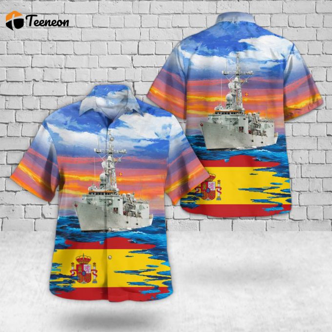 Spanish Navy Armada Espanola Santa Maria (F81) Hawaiian Shirt Gift For Dad Father Days 1