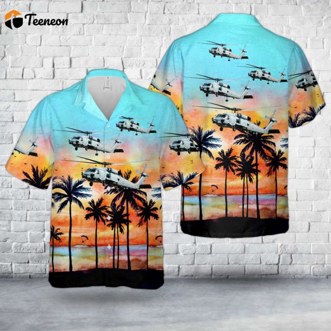 Spanish Navy Armada Espanola Sikorsky Sh-60B Seahawk (S-70B-1) Hawaiian Shirt Gift For Dad Father Days 1