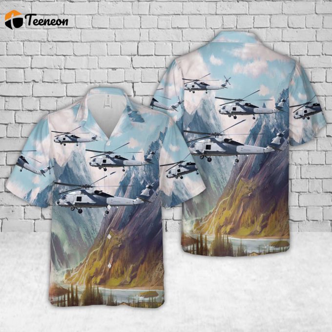 Spanish Navy Armada Espanola Sikorsky Sh-60F Ocean Hawk (S-70B-4) Hawaiian Shirt Gift For Dad Father Days 1