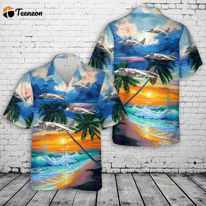 Spanish Navy Hawker Siddeley Av-8S Matador (S/N Va.1-14) Hawaiian Shirt Gift For Dad Father Days 1