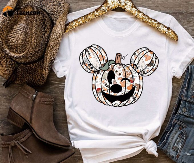 Spooktacular Disney Halloween Ears &Amp;Amp; Ghost Shirt Combo - Mickey Funny Matching Tee 1