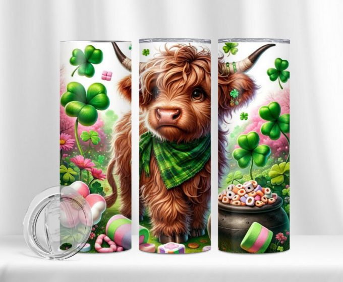 St Patty Highland Cow 20Oz Tumbler Gift For Fans Gift For Fans 1