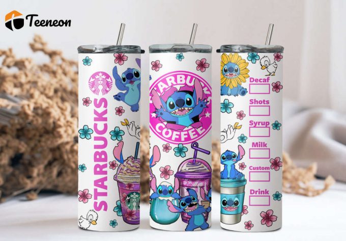 Stitch Sunflower Starbucks Coffee Tumbler 1