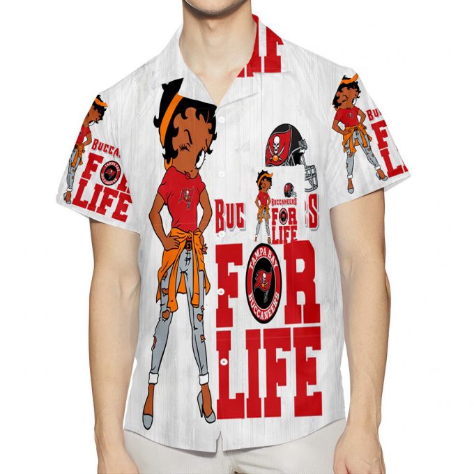 Tampa Bay Buccaneers Betty Boop V34 3D All Over Print Summer Beach Hawaiian Shirt With Pocket 1