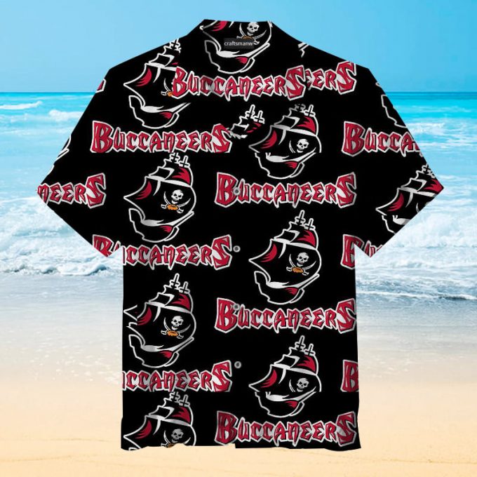 Tampa Bay Buccaneers Black Print Unisex Hawaiian Shirt 1