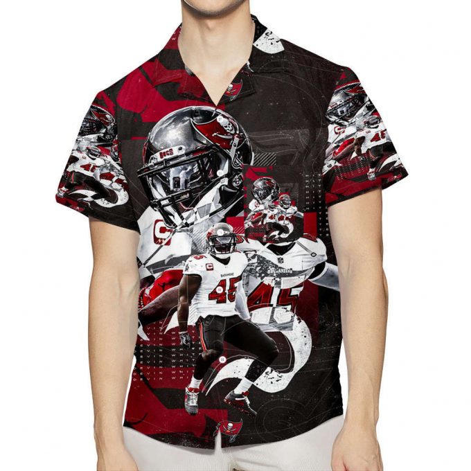 Tampa Bay Buccaneers Devin White1 3D All Over Print Summer Beach Hawaiian Shirt With Pocket 1