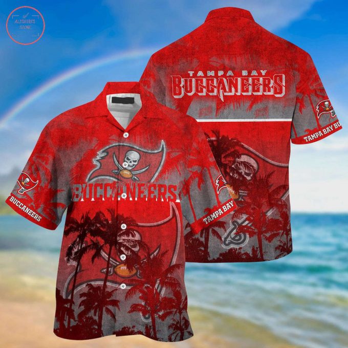 Tampa Bay Buccaneers Palm Hawaiian Shirt 1