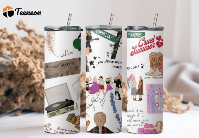 Taylow Swift Collage Tumbler 1