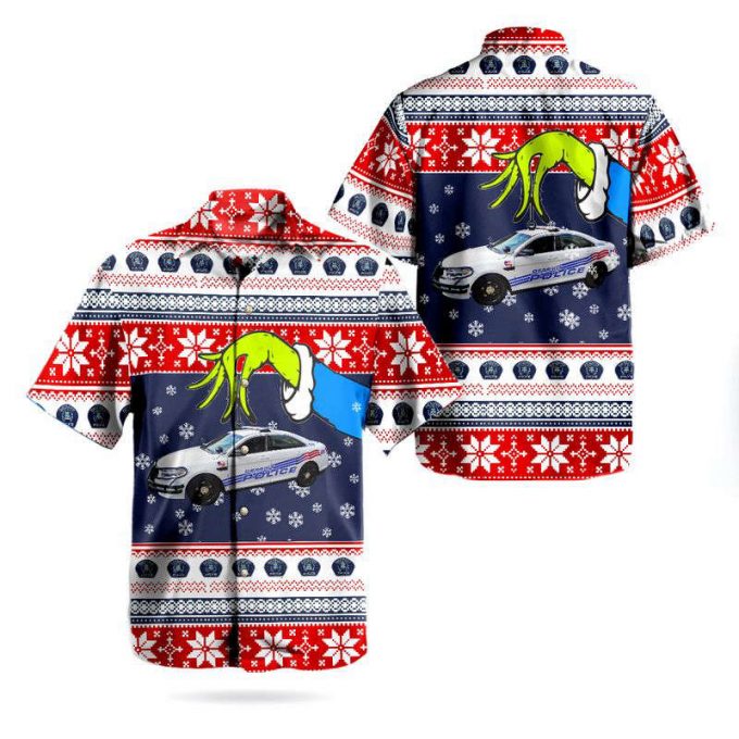 Gifts 2024Gifts 2024 Detroit Police Department Dpd Police Car Ugly Christmas Hawaiian Shirt 1