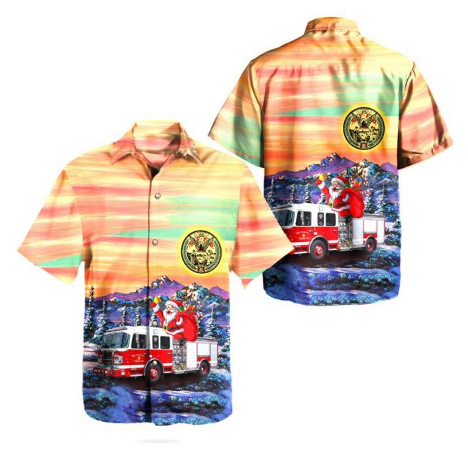 Gifts 2024Gifts 2024 San Francisco Fire Department (Sffd) Fire Engine Christmas Hawaiian Shirt 1