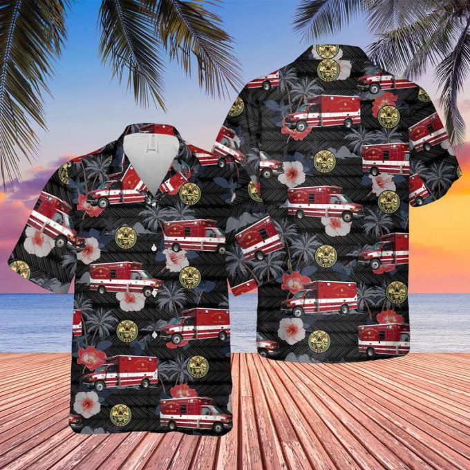 Gifts 2024Gifts 2024 California San Francisco Fire Rescue Ambulance Hawaiian Shirt 1