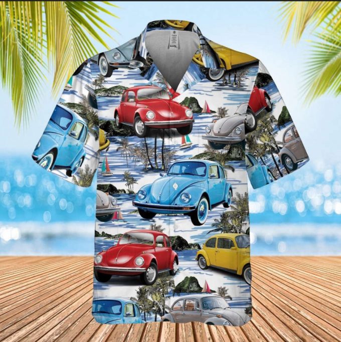 Unisex Hawai Shirt,Hawaiian Shirt,Summer Hawaiian Shirt For Men 3D,Bug Car Beach Hawaiian Shirt,Cars Shirt Police,Car Love Gift,Tropical Shi 2