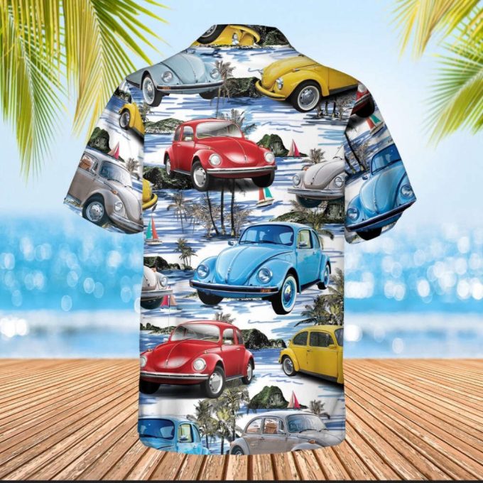 Unisex Hawai Shirt,Hawaiian Shirt,Summer Hawaiian Shirt For Men 3D,Bug Car Beach Hawaiian Shirt,Cars Shirt Police,Car Love Gift,Tropical Shi 3