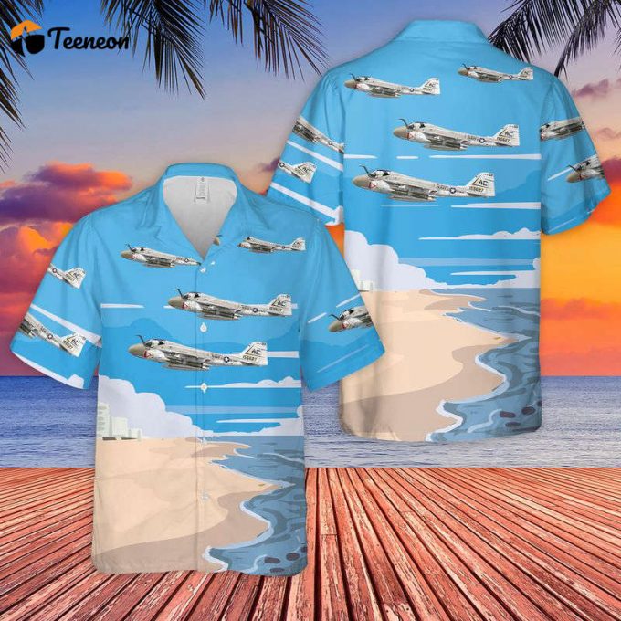 Us Navy A-6 Intruder Of Va-75 Sunday Punchers Hawaiian Shirt Gift For Dad Father Days 1