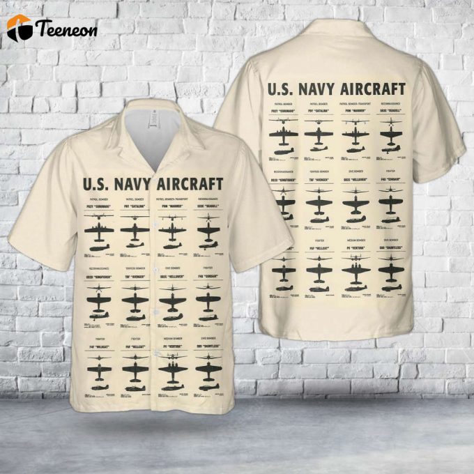 Us Navy Aircraft Hawaiian Shirt Gift For Dad Father Days 1