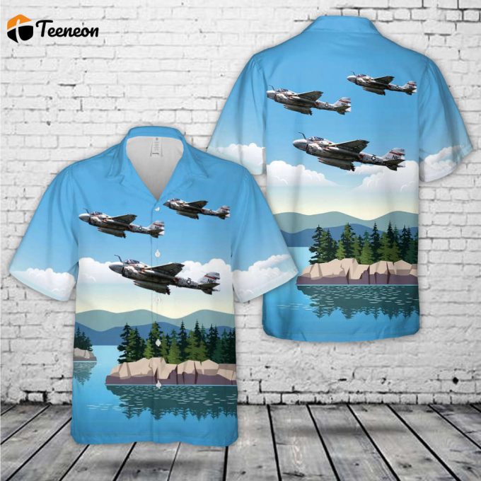 Us Navy Attack Squadron Va-196 'Main Battery' Ka-6D Intruder Hawaiian Shirt Gift For Dad Father Days 1