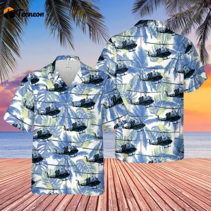 Us Navy Bell Uh-1N Twin Huey Hawaiian Shirt Gift For Dad Father Days 1