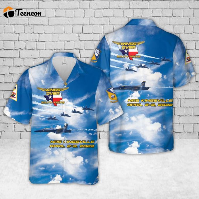 Us Navy Blue Angels Wings Over South Texas Air Show Hawaiian Shirt Gift For Dad Father Days 1