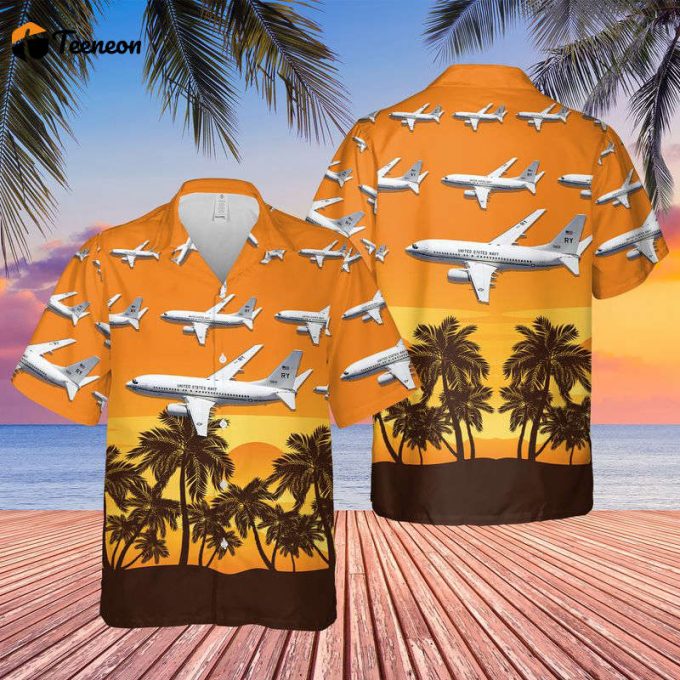 Us Navy Boeing C-40A Clipper Of Vr-59 The Lone Star Express Hawaiian Shirt Gift For Dad Father Days 1