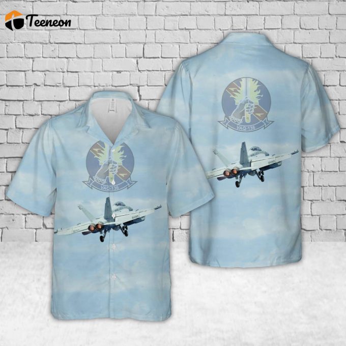 Us Navy Boeing Ea-18G Growler Of Vaq-136 'Gauntlets' Hawaiian Shirt Gift For Dad Father Days 1