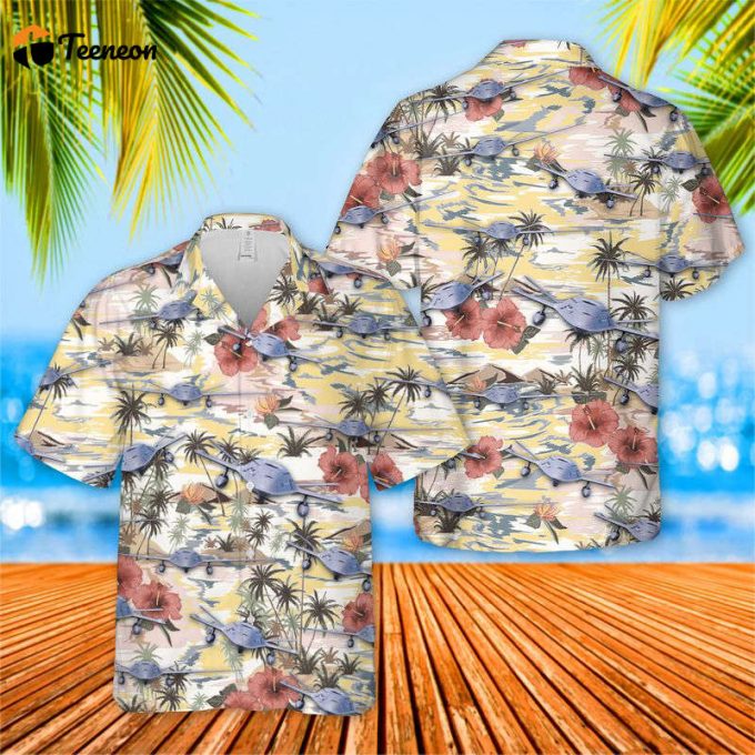 Us Navy Boeing Mq-25 Stingray Hawaiian Shirt Gift For Dad Father Days 1