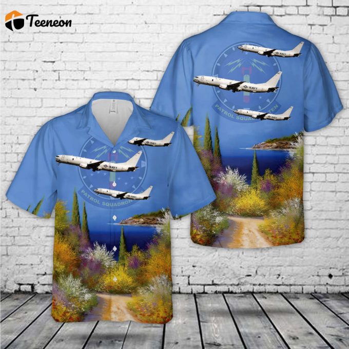 Us Navy Boeing P-8A Poseidon 168858 Of Vp-10 Red Lancers Hawaiian Shirt Gift For Dad Father Days