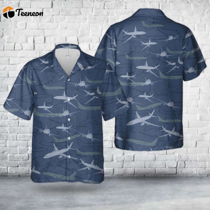 Us Navy Boeing P-8A Poseidon Silhouettes Hawaiian Shirt Gift For Dad Father Days 1