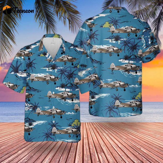 Us Navy Cessna At-17 Bobcat Hawaiian Shirt Gift For Dad Father Days 1